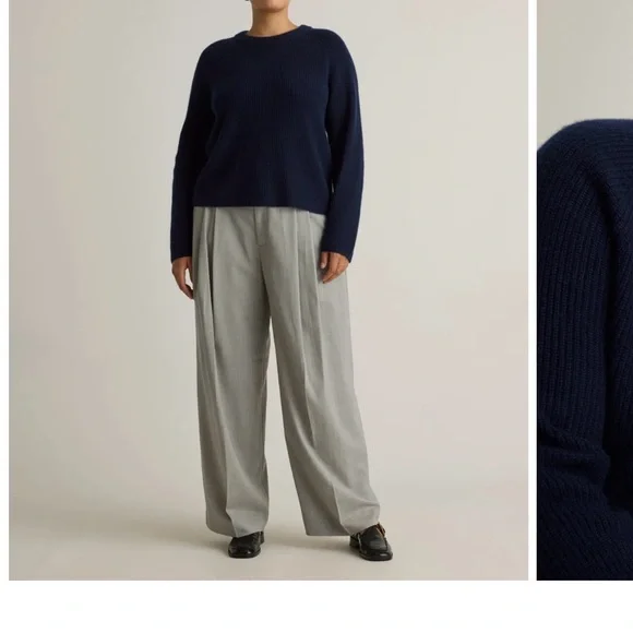 NWOT Quince Mongolian Cashmere Fisherman Crewneck Sweater 100% Cashmere - Small - Picture 12 of 13